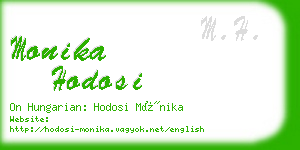 monika hodosi business card